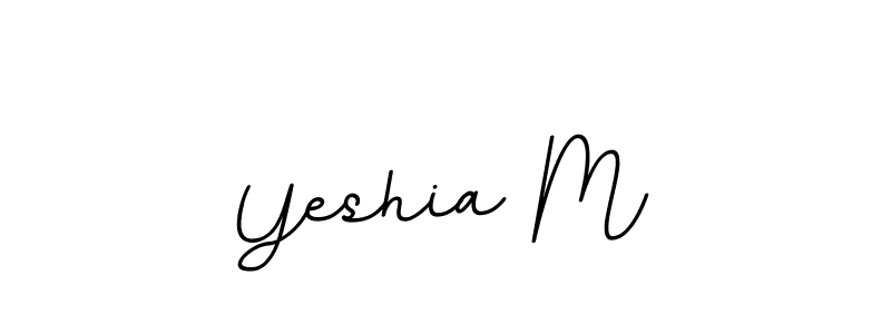 Make a beautiful signature design for name Yeshia M. With this signature (BallpointsItalic-DORy9) style, you can create a handwritten signature for free. Yeshia M signature style 11 images and pictures png