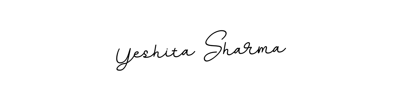 The best way (BallpointsItalic-DORy9) to make a short signature is to pick only two or three words in your name. The name Yeshita Sharma include a total of six letters. For converting this name. Yeshita Sharma signature style 11 images and pictures png