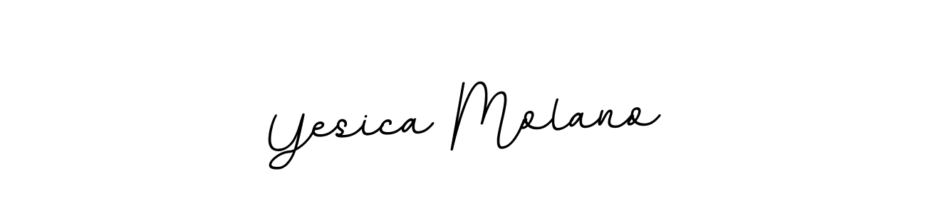 How to make Yesica Molano name signature. Use BallpointsItalic-DORy9 style for creating short signs online. This is the latest handwritten sign. Yesica Molano signature style 11 images and pictures png