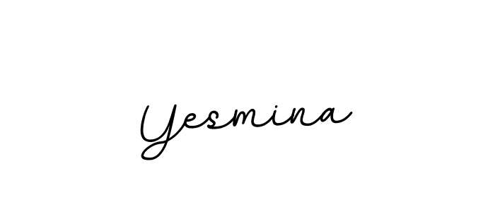 Make a beautiful signature design for name Yesmina. With this signature (BallpointsItalic-DORy9) style, you can create a handwritten signature for free. Yesmina signature style 11 images and pictures png