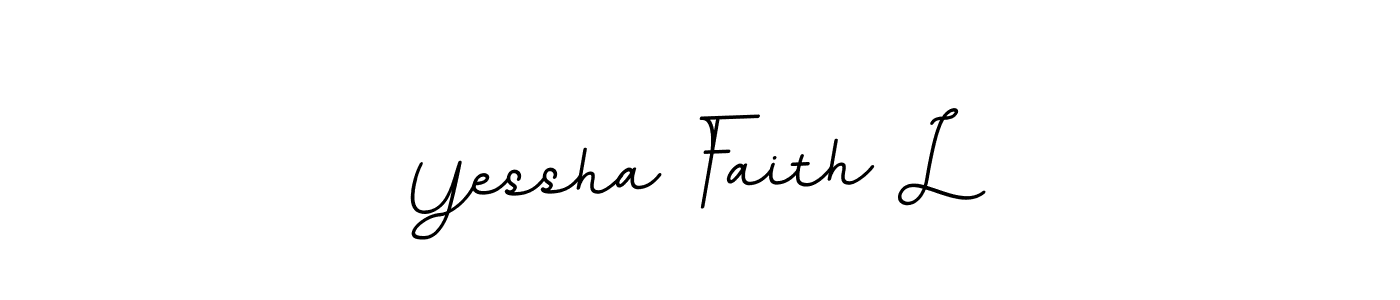 Yessha Faith L stylish signature style. Best Handwritten Sign (BallpointsItalic-DORy9) for my name. Handwritten Signature Collection Ideas for my name Yessha Faith L. Yessha Faith L signature style 11 images and pictures png