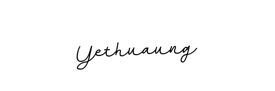 How to make Yethuaung name signature. Use BallpointsItalic-DORy9 style for creating short signs online. This is the latest handwritten sign. Yethuaung signature style 11 images and pictures png