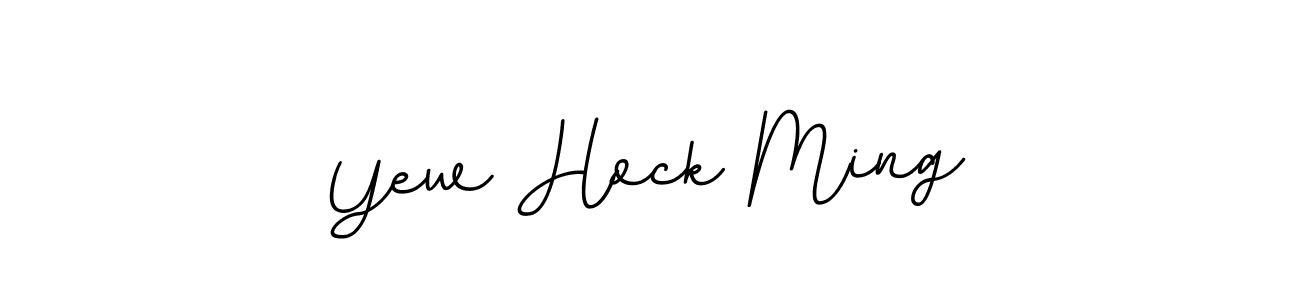 How to make Yew Hock Ming name signature. Use BallpointsItalic-DORy9 style for creating short signs online. This is the latest handwritten sign. Yew Hock Ming signature style 11 images and pictures png