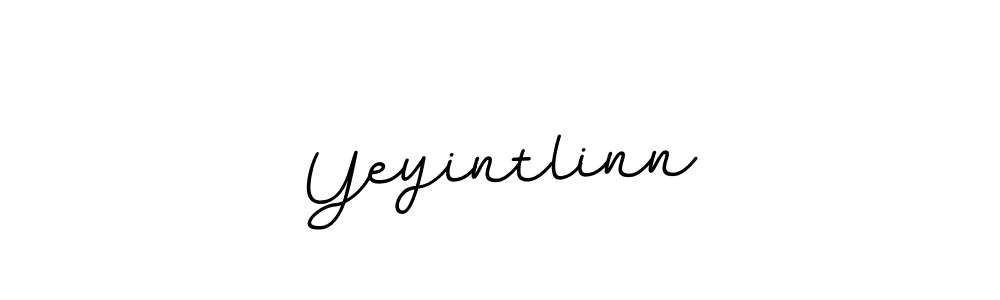 Use a signature maker to create a handwritten signature online. With this signature software, you can design (BallpointsItalic-DORy9) your own signature for name Yeyintlinn. Yeyintlinn signature style 11 images and pictures png