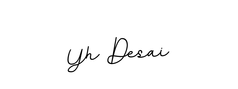 The best way (BallpointsItalic-DORy9) to make a short signature is to pick only two or three words in your name. The name Yh Desai include a total of six letters. For converting this name. Yh Desai signature style 11 images and pictures png