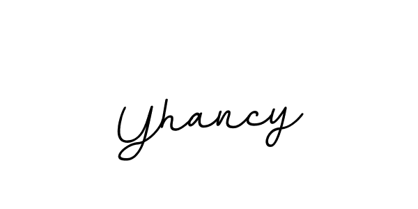 How to make Yhancy name signature. Use BallpointsItalic-DORy9 style for creating short signs online. This is the latest handwritten sign. Yhancy signature style 11 images and pictures png