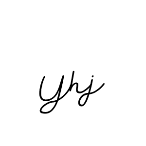 Use a signature maker to create a handwritten signature online. With this signature software, you can design (BallpointsItalic-DORy9) your own signature for name Yhj. Yhj signature style 11 images and pictures png