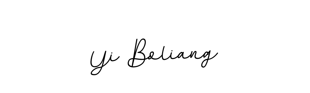 Make a beautiful signature design for name Yi Boliang. With this signature (BallpointsItalic-DORy9) style, you can create a handwritten signature for free. Yi Boliang signature style 11 images and pictures png