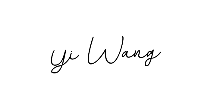 How to make Yi Wang name signature. Use BallpointsItalic-DORy9 style for creating short signs online. This is the latest handwritten sign. Yi Wang signature style 11 images and pictures png