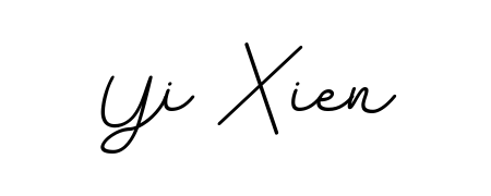 A classic penmanship look for Yi Xien. The BallpointsItalic-DORy9 font brings timeless elegance and confidence to every signed document. Yi Xien signature style 11 images and pictures png