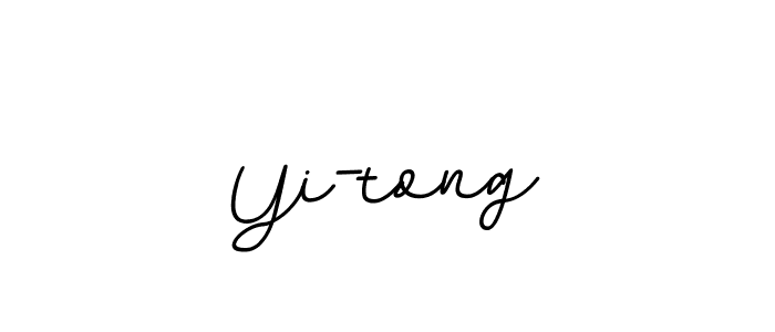 How to make Yi-tong name signature. Use BallpointsItalic-DORy9 style for creating short signs online. This is the latest handwritten sign. Yi-tong signature style 11 images and pictures png