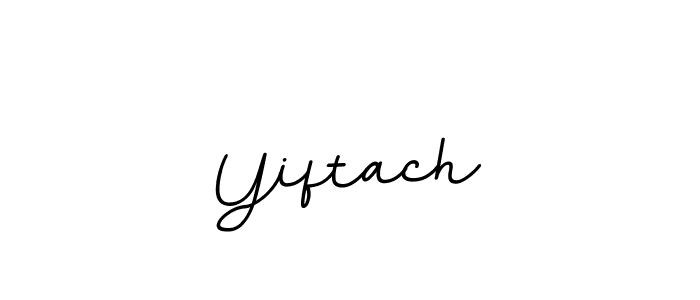 Use a signature maker to create a handwritten signature online. With this signature software, you can design (BallpointsItalic-DORy9) your own signature for name Yiftach. Yiftach signature style 11 images and pictures png