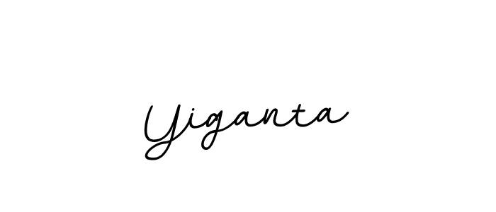 You should practise on your own different ways (BallpointsItalic-DORy9) to write your name (Yiganta) in signature. don't let someone else do it for you. Yiganta signature style 11 images and pictures png