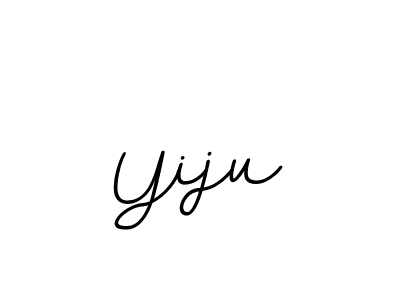 How to make Yiju name signature. Use BallpointsItalic-DORy9 style for creating short signs online. This is the latest handwritten sign. Yiju signature style 11 images and pictures png