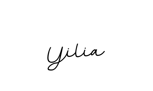 Use a signature maker to create a handwritten signature online. With this signature software, you can design (BallpointsItalic-DORy9) your own signature for name Yilia. Yilia signature style 11 images and pictures png