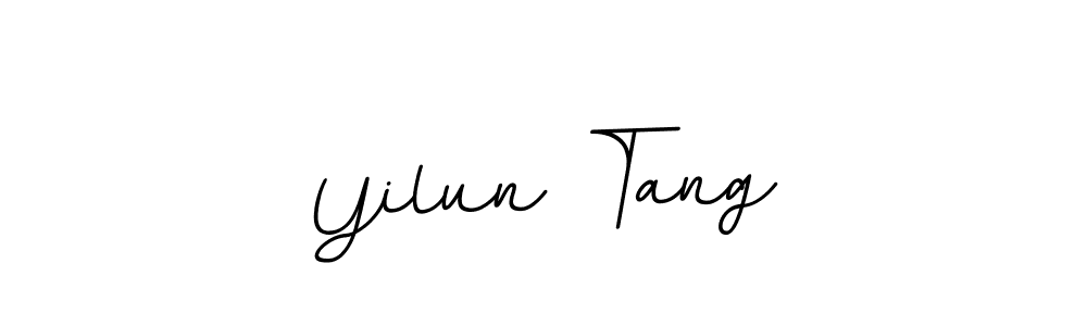 How to make Yilun Tang name signature. Use BallpointsItalic-DORy9 style for creating short signs online. This is the latest handwritten sign. Yilun Tang signature style 11 images and pictures png
