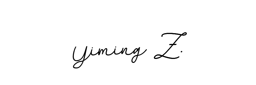 Make a beautiful signature design for name Yiming Z.. With this signature (BallpointsItalic-DORy9) style, you can create a handwritten signature for free. Yiming Z. signature style 11 images and pictures png