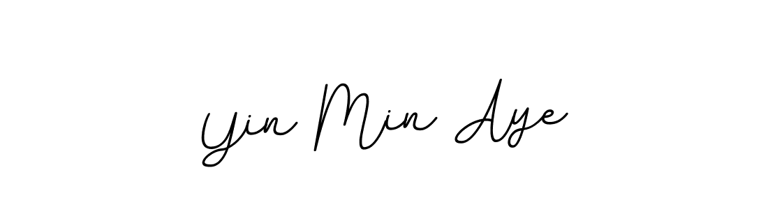 Use a signature maker to create a handwritten signature online. With this signature software, you can design (BallpointsItalic-DORy9) your own signature for name Yin Min Aye. Yin Min Aye signature style 11 images and pictures png