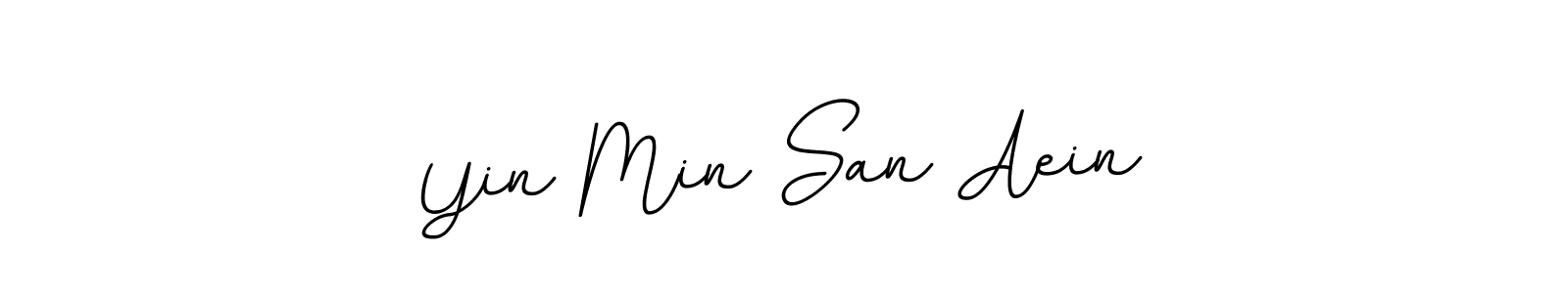 Make a beautiful signature design for name Yin Min San Aein. With this signature (BallpointsItalic-DORy9) style, you can create a handwritten signature for free. Yin Min San Aein signature style 11 images and pictures png
