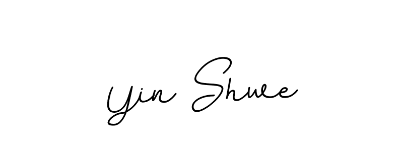 You should practise on your own different ways (BallpointsItalic-DORy9) to write your name (Yin Shwe) in signature. don't let someone else do it for you. Yin Shwe signature style 11 images and pictures png