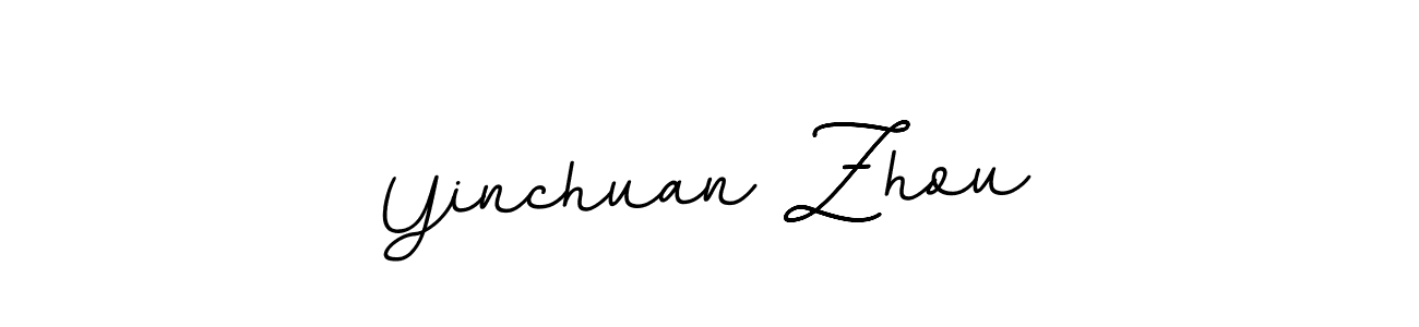 How to make Yinchuan Zhou name signature. Use BallpointsItalic-DORy9 style for creating short signs online. This is the latest handwritten sign. Yinchuan Zhou signature style 11 images and pictures png