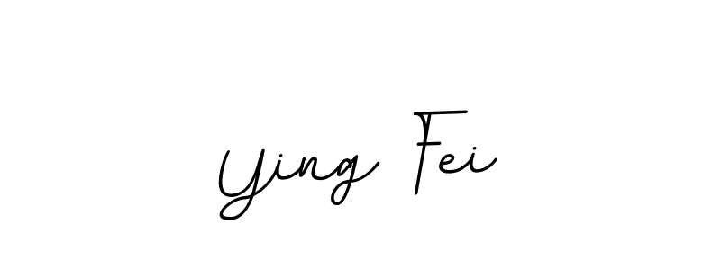 The best way (BallpointsItalic-DORy9) to make a short signature is to pick only two or three words in your name. The name Ying Fei include a total of six letters. For converting this name. Ying Fei signature style 11 images and pictures png