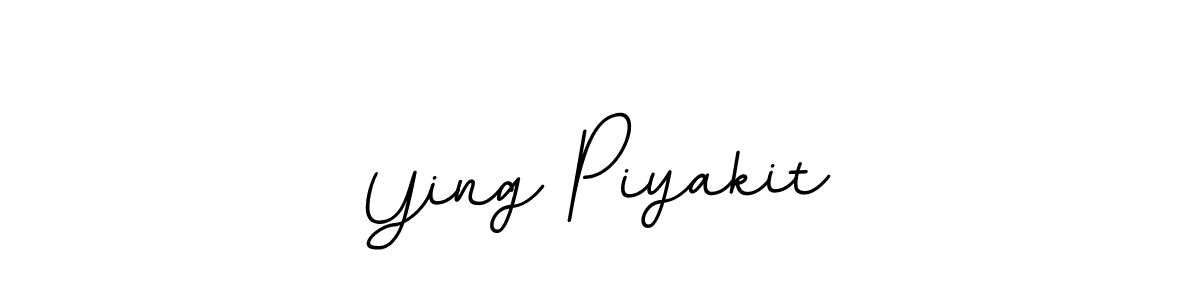 How to make Ying Piyakit name signature. Use BallpointsItalic-DORy9 style for creating short signs online. This is the latest handwritten sign. Ying Piyakit signature style 11 images and pictures png