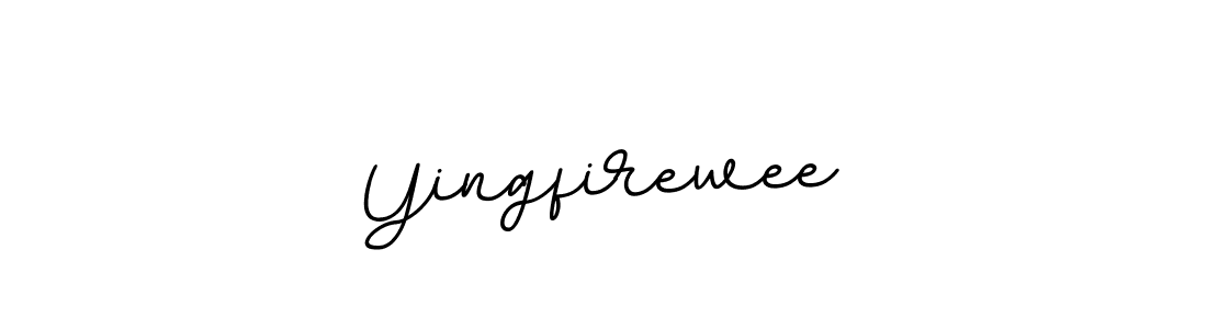 How to make Yingfirewee name signature. Use BallpointsItalic-DORy9 style for creating short signs online. This is the latest handwritten sign. Yingfirewee signature style 11 images and pictures png