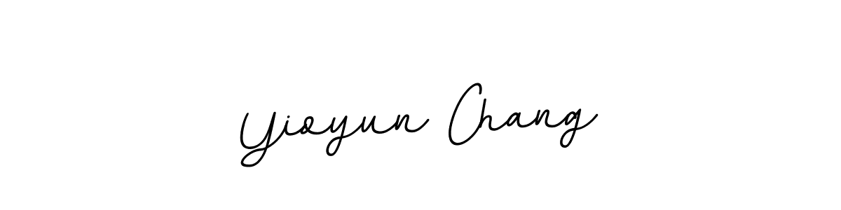 How to make Yioyun Chang name signature. Use BallpointsItalic-DORy9 style for creating short signs online. This is the latest handwritten sign. Yioyun Chang signature style 11 images and pictures png