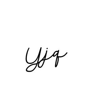 Use a signature maker to create a handwritten signature online. With this signature software, you can design (BallpointsItalic-DORy9) your own signature for name Yjq. Yjq signature style 11 images and pictures png