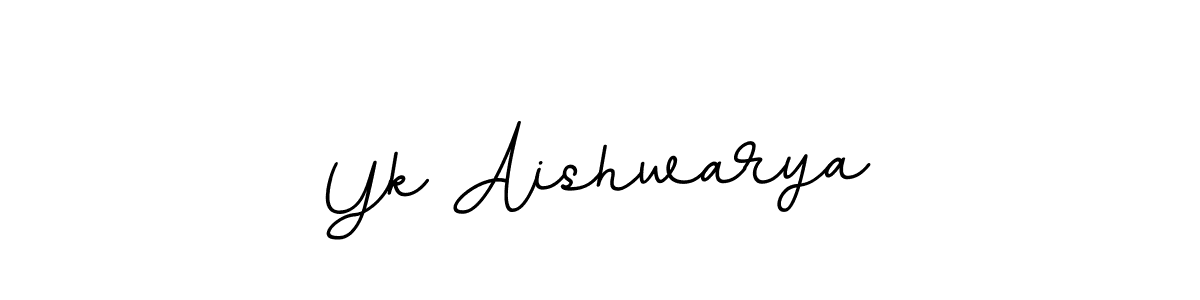 The best way (BallpointsItalic-DORy9) to make a short signature is to pick only two or three words in your name. The name Yk Aishwarya include a total of six letters. For converting this name. Yk Aishwarya signature style 11 images and pictures png