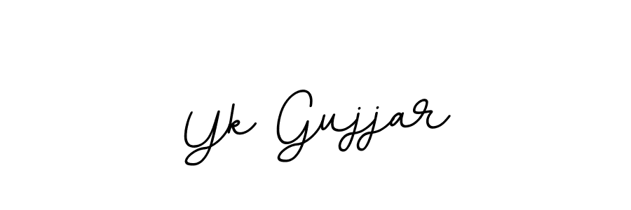 Design your own signature with our free online signature maker. With this signature software, you can create a handwritten (BallpointsItalic-DORy9) signature for name Yk Gujjar. Yk Gujjar signature style 11 images and pictures png