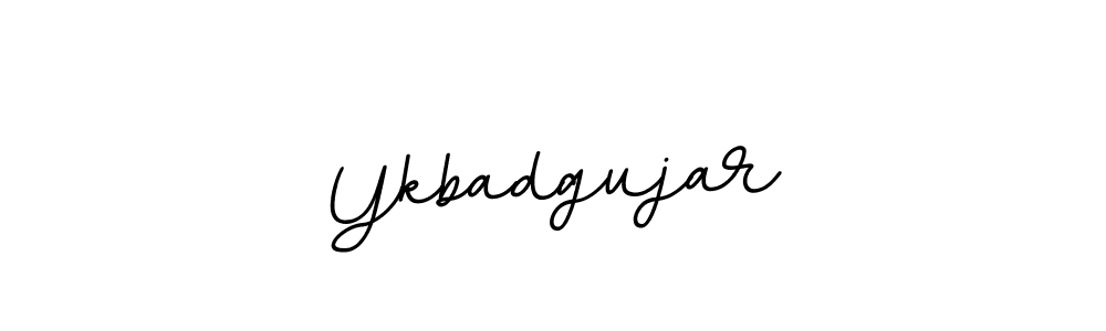 Create a beautiful signature design for name Ykbadgujar. With this signature (BallpointsItalic-DORy9) fonts, you can make a handwritten signature for free. Ykbadgujar signature style 11 images and pictures png