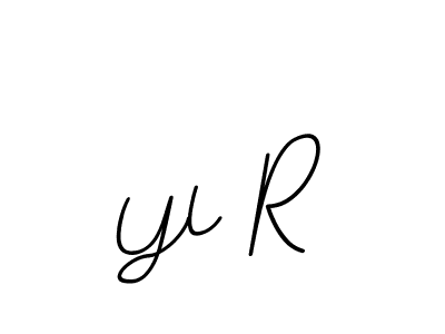 The best way (BallpointsItalic-DORy9) to make a short signature is to pick only two or three words in your name. The name Yl R include a total of six letters. For converting this name. Yl R signature style 11 images and pictures png