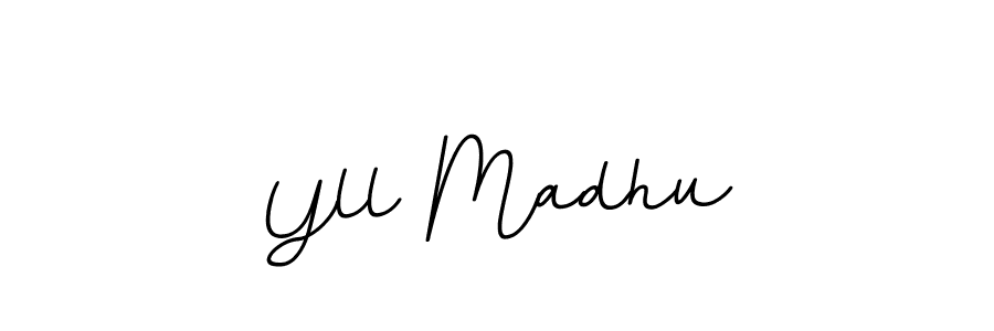 Create a beautiful signature design for name Yll Madhu. With this signature (BallpointsItalic-DORy9) fonts, you can make a handwritten signature for free. Yll Madhu signature style 11 images and pictures png
