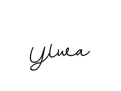 Design your own signature with our free online signature maker. With this signature software, you can create a handwritten (BallpointsItalic-DORy9) signature for name Ylwa. Ylwa signature style 11 images and pictures png