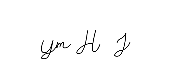 Make a beautiful signature design for name Ym H  J. With this signature (BallpointsItalic-DORy9) style, you can create a handwritten signature for free. Ym H  J signature style 11 images and pictures png