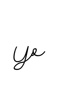 Create a beautiful signature design for name Yo. With this signature (BallpointsItalic-DORy9) fonts, you can make a handwritten signature for free. Yo signature style 11 images and pictures png