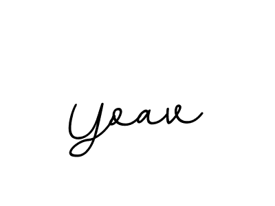 How to make Yoav name signature. Use BallpointsItalic-DORy9 style for creating short signs online. This is the latest handwritten sign. Yoav signature style 11 images and pictures png