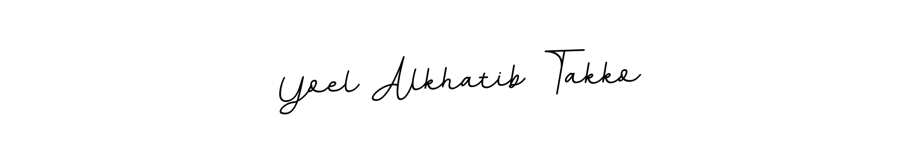 Use a signature maker to create a handwritten signature online. With this signature software, you can design (BallpointsItalic-DORy9) your own signature for name Yoel Alkhatib Takko. Yoel Alkhatib Takko signature style 11 images and pictures png