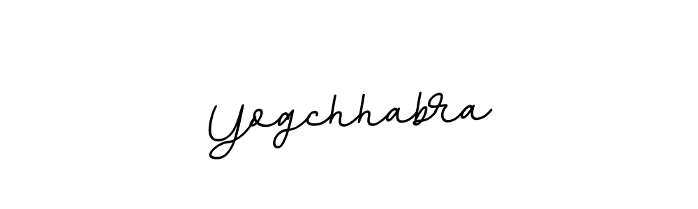 How to make Yogchhabra name signature. Use BallpointsItalic-DORy9 style for creating short signs online. This is the latest handwritten sign. Yogchhabra signature style 11 images and pictures png