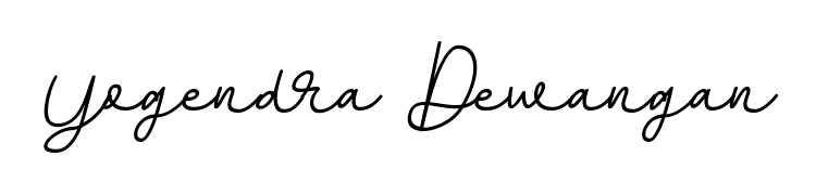 Explore multiple handwriting variations for Yogendra Dewangan including this stunning BallpointsItalic-DORy9 design. Free to use across all platforms. Yogendra Dewangan signature style 11 images and pictures png