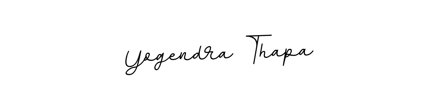 The best way (BallpointsItalic-DORy9) to make a short signature is to pick only two or three words in your name. The name Yogendra Thapa include a total of six letters. For converting this name. Yogendra Thapa signature style 11 images and pictures png