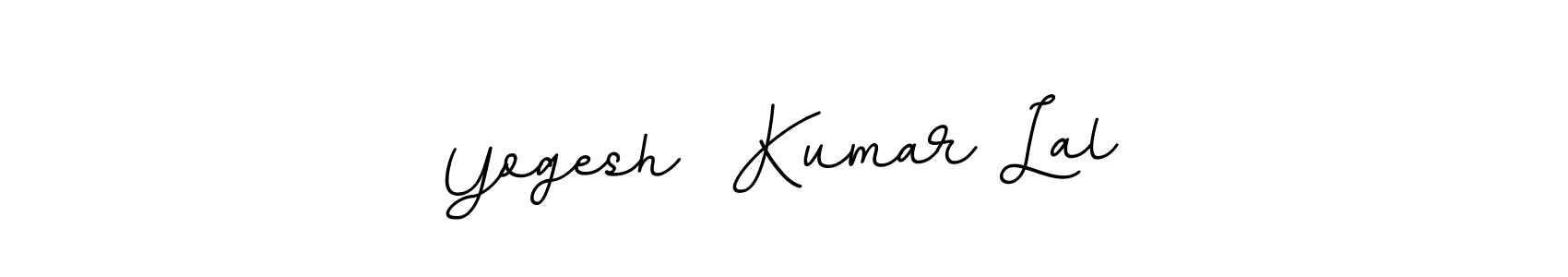 The best way (BallpointsItalic-DORy9) to make a short signature is to pick only two or three words in your name. The name Yogesh  Kumar Lal include a total of six letters. For converting this name. Yogesh  Kumar Lal signature style 11 images and pictures png