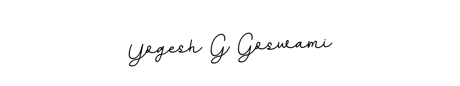 Create a beautiful signature design for name Yogesh G Goswami. With this signature (BallpointsItalic-DORy9) fonts, you can make a handwritten signature for free. Yogesh G Goswami signature style 11 images and pictures png