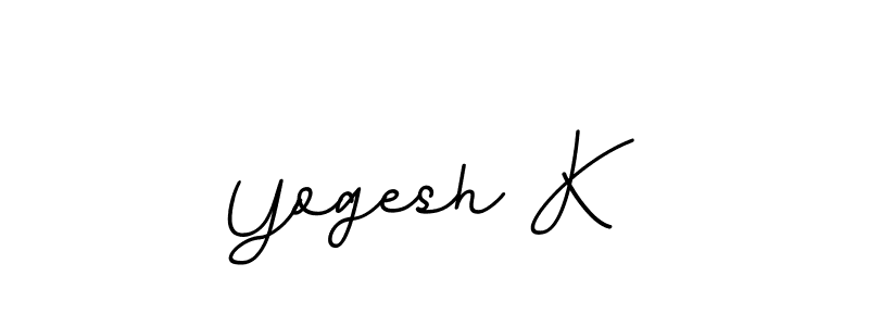 Create a beautiful signature design for name Yogesh K. With this signature (BallpointsItalic-DORy9) fonts, you can make a handwritten signature for free. Yogesh K signature style 11 images and pictures png