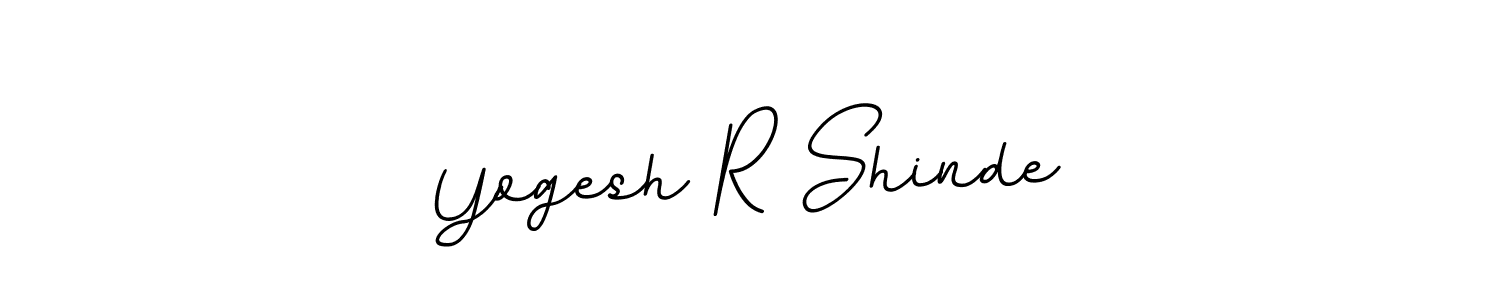 How to make Yogesh R Shinde name signature. Use BallpointsItalic-DORy9 style for creating short signs online. This is the latest handwritten sign. Yogesh R Shinde signature style 11 images and pictures png