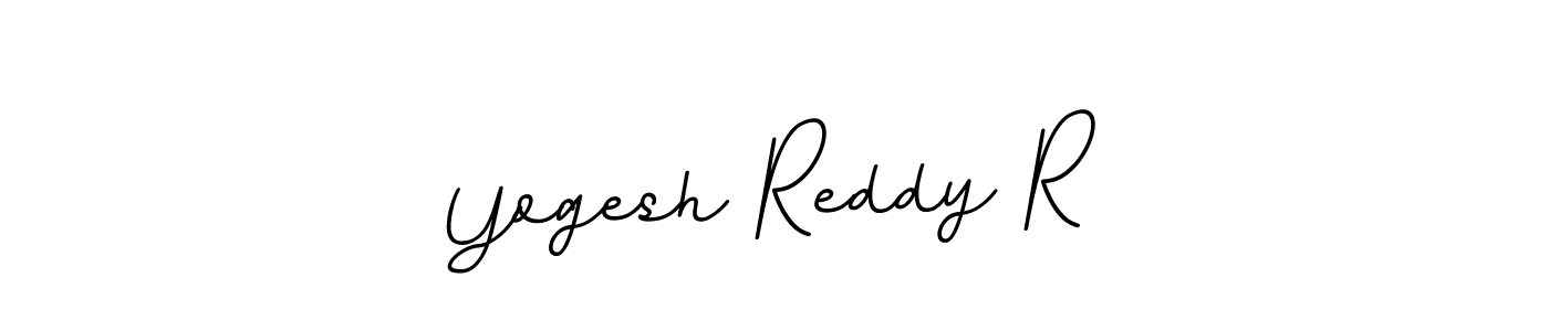 Use a signature maker to create a handwritten signature online. With this signature software, you can design (BallpointsItalic-DORy9) your own signature for name Yogesh Reddy R. Yogesh Reddy R signature style 11 images and pictures png