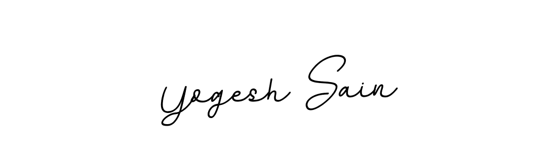 This is the best signature style for the Yogesh Sain name. Also you like these signature font (BallpointsItalic-DORy9). Mix name signature. Yogesh Sain signature style 11 images and pictures png