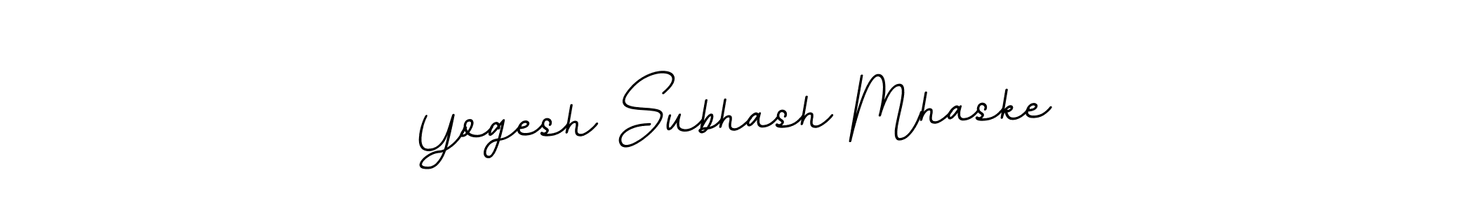 Make a beautiful signature design for name Yogesh Subhash Mhaske. With this signature (BallpointsItalic-DORy9) style, you can create a handwritten signature for free. Yogesh Subhash Mhaske signature style 11 images and pictures png